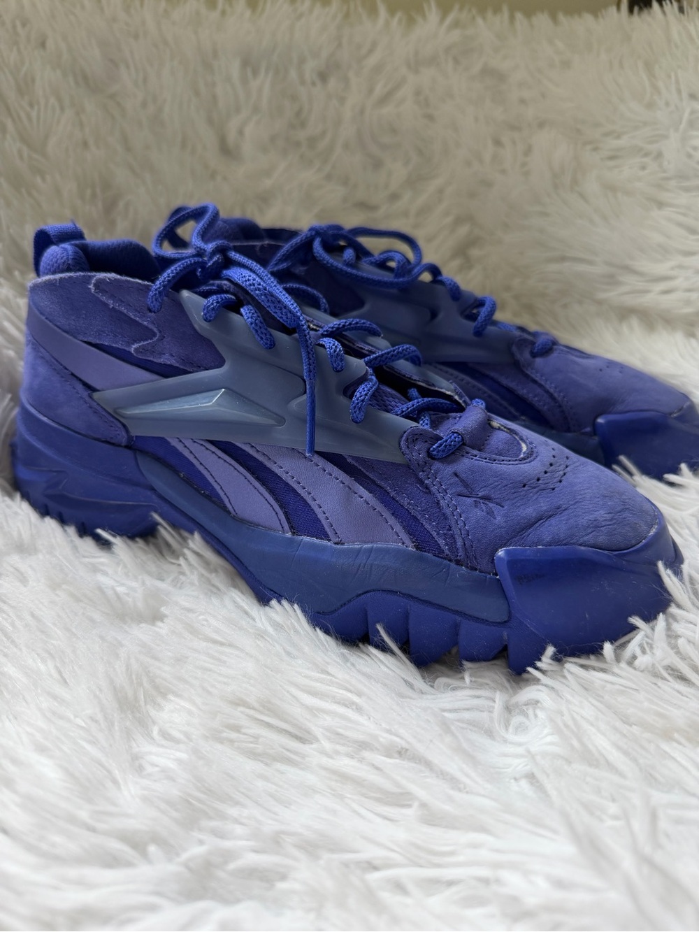 Reebok x Cardi B Club C V2 Blue Slate Chunky Sneakers Women's 7.5